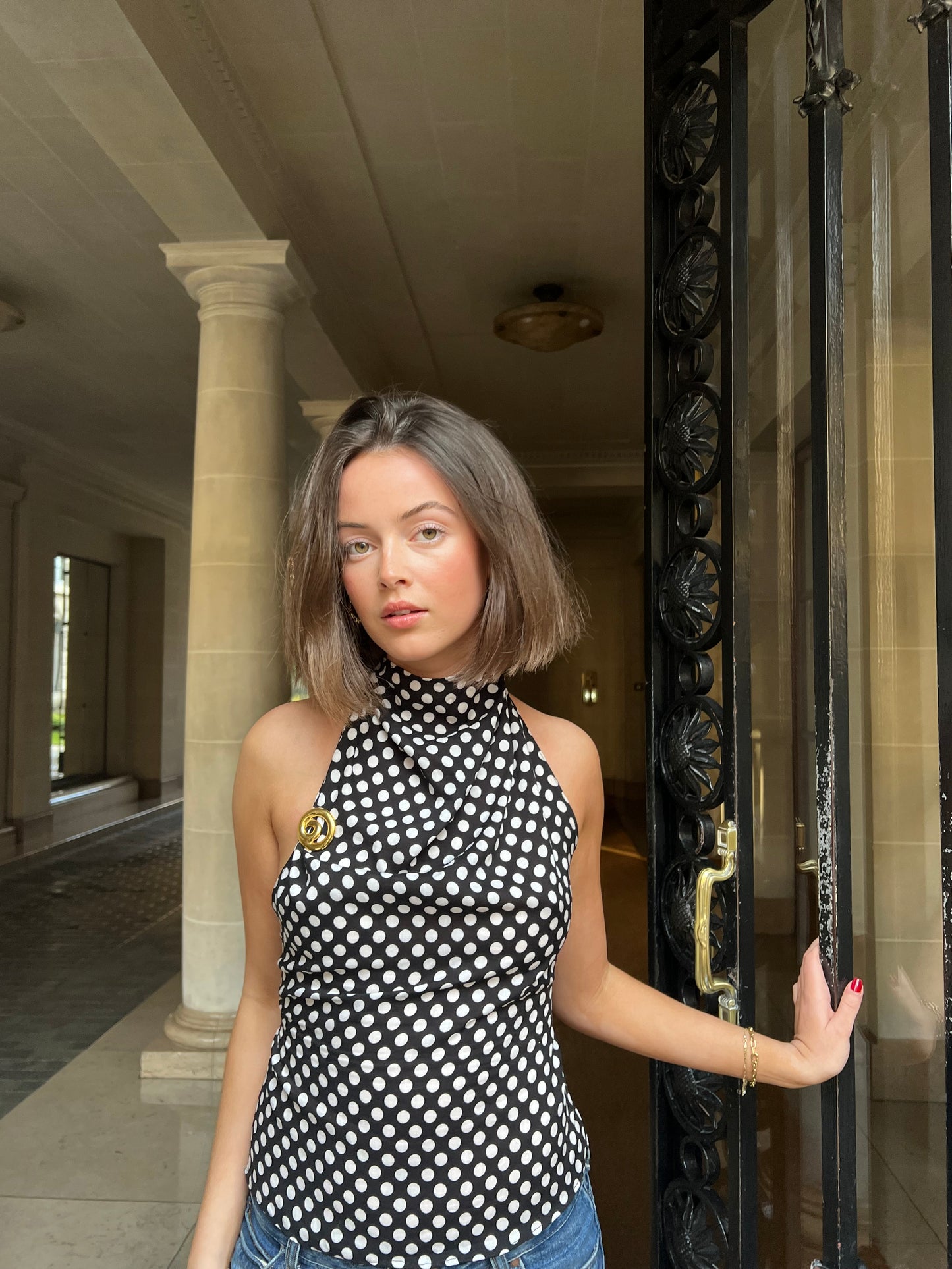 Polka Dot Bijou Top
