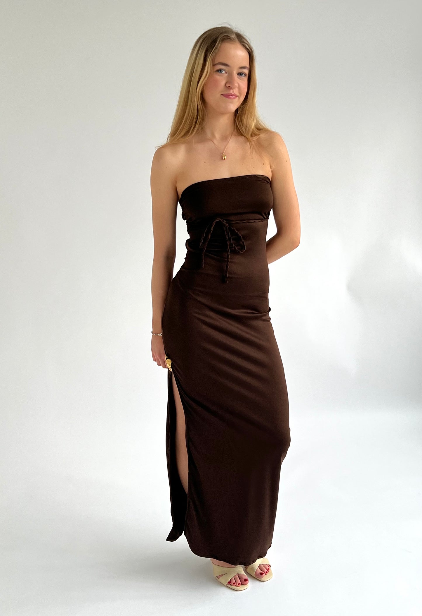 Bonheur Dress - Brown