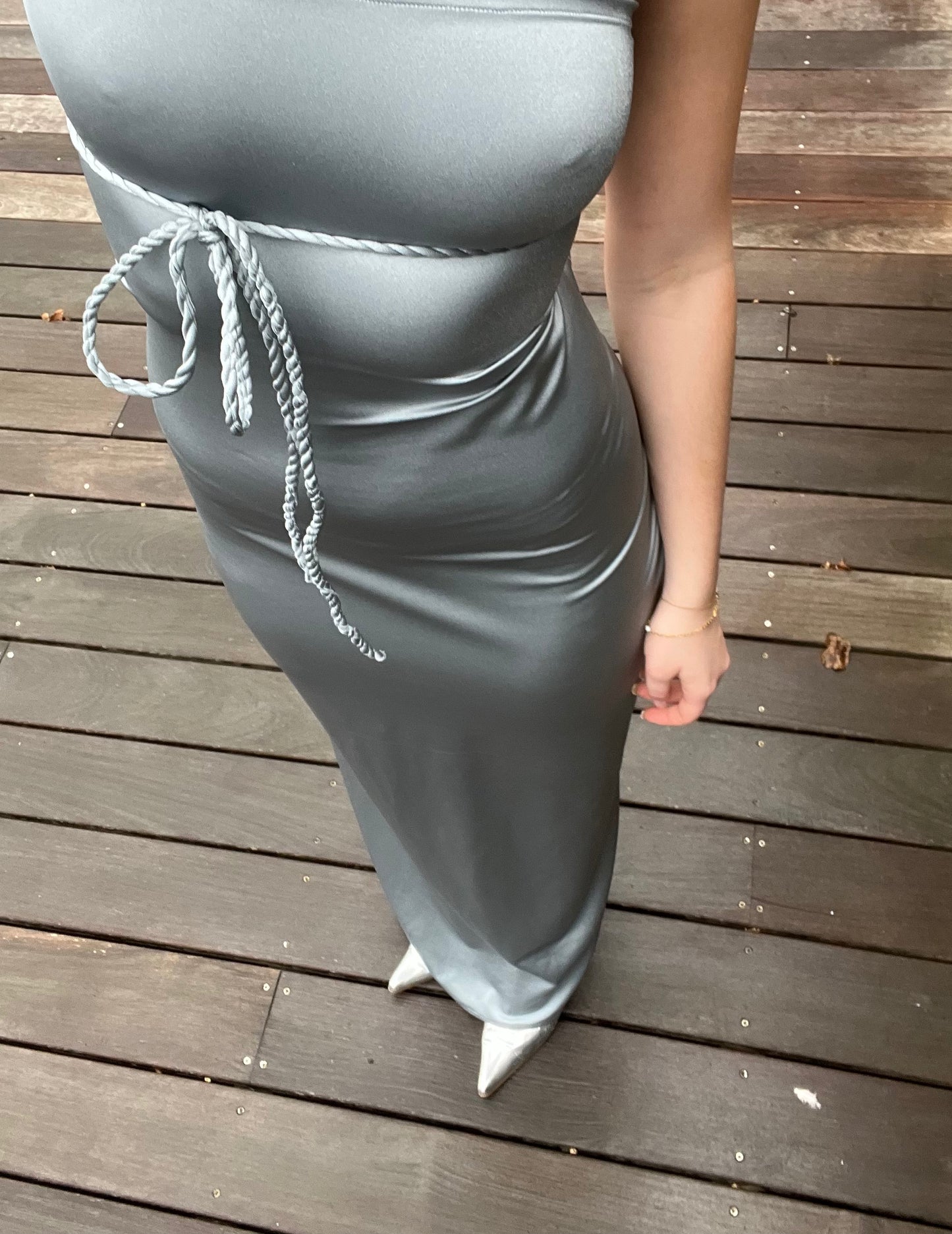 Bonheur Dress - Silver